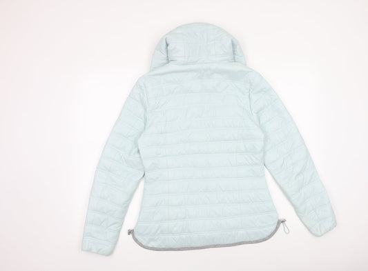 Farouche Womens Blue Puffer Jacket Jacket Size 10 Zip
