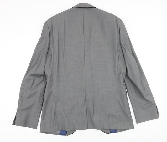 NEXT Mens Grey Wool Jacket Blazer Size 40 Regular