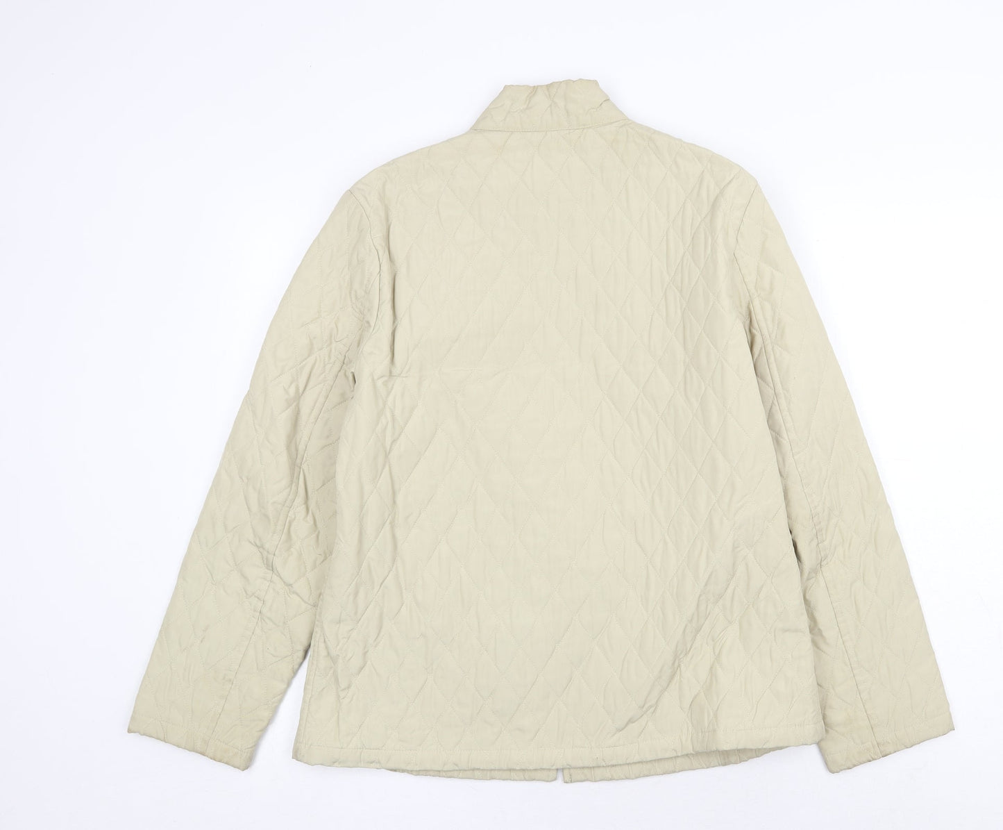 Damart Womens Beige Jacket Size 12 Zip