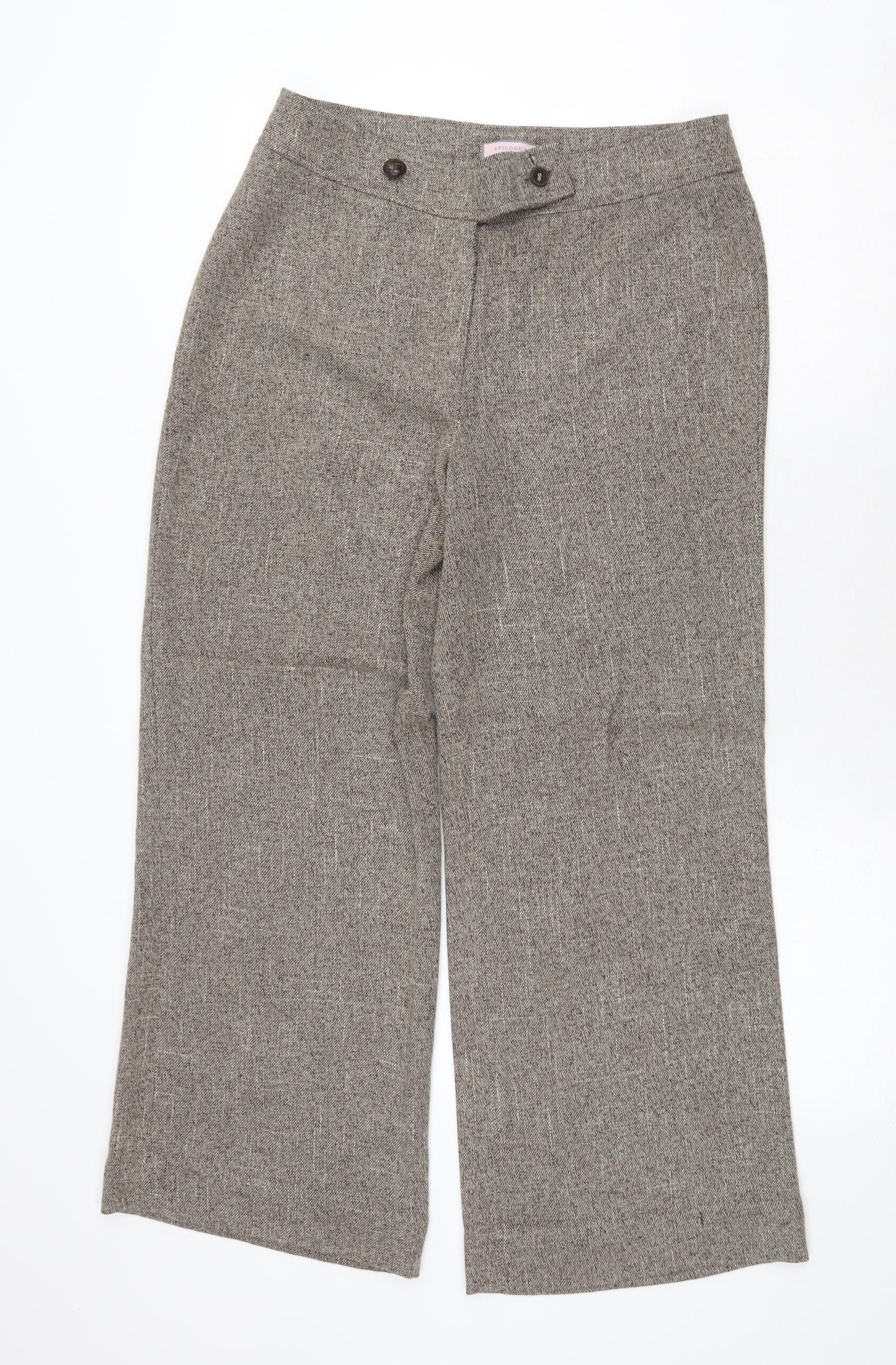 Epilogue Womens Beige Polyester Trousers Size 12 Regular Zip
