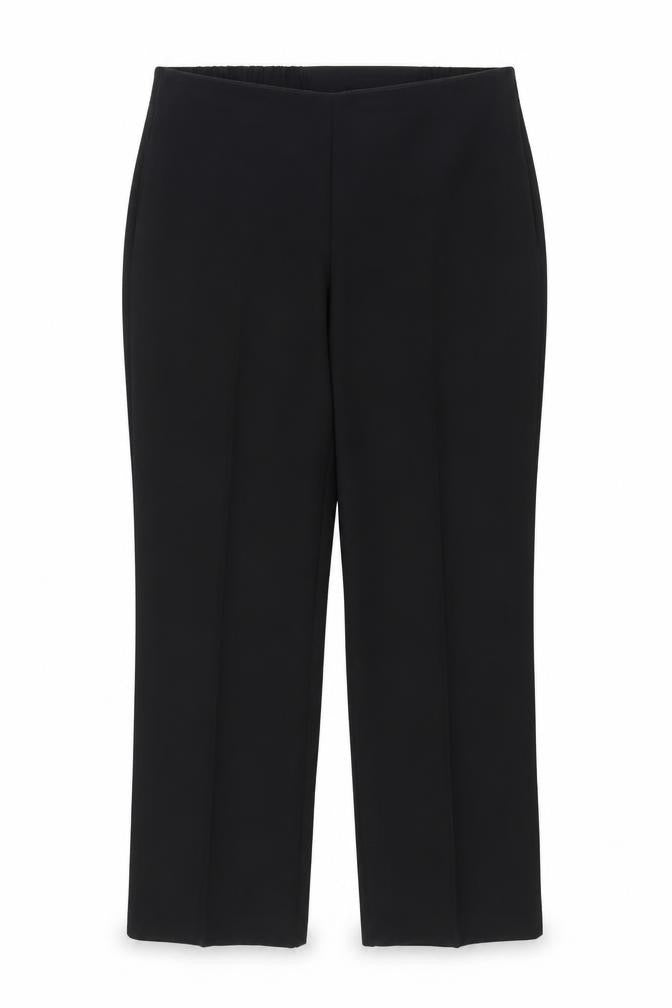 Marks and Spencer Womens Black Polyester Trousers Size 14 Regular Zip
