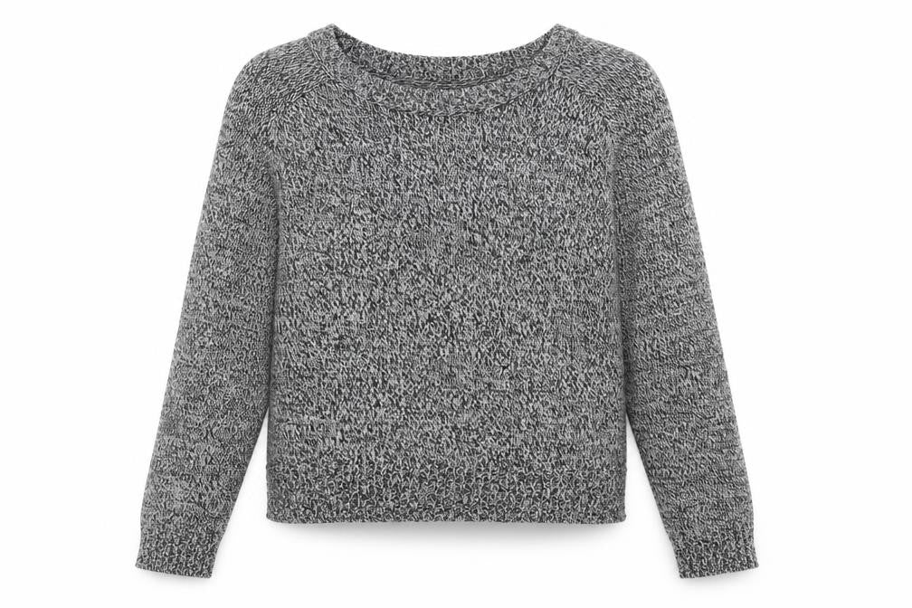 H&M Womens Grey Scoop Neck Acrylic Pullover Jumper Size M