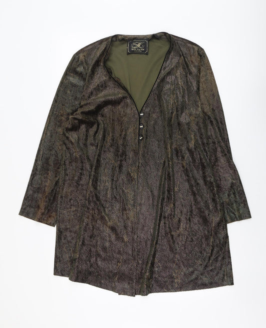Kristen Krog Womens Green Jacket Size 14 Button