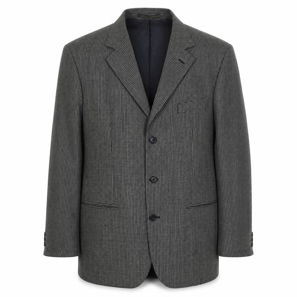 Marks and Spencer Mens Brown Geometric Wool Jacket Blazer Size 40 Regular