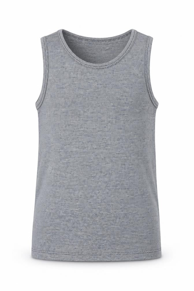 H&M Boys Blue Cotton Basic Tank Size 6-7 Years Scoop Neck Pullover