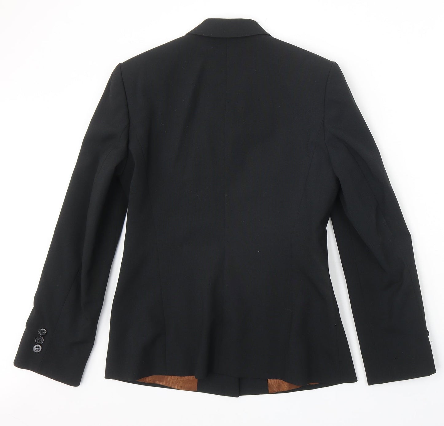 James Barry Womens Black Polyester Jacket Suit Jacket Size 8