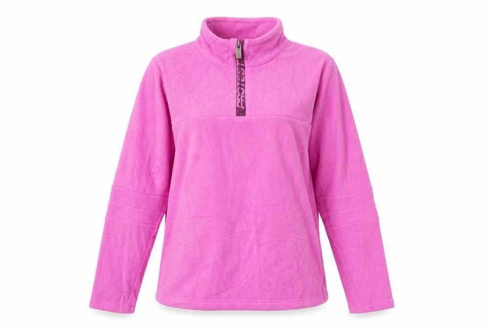 Protest Womens Pink Polyester Pullover Sweatshirt Size 10 Zip