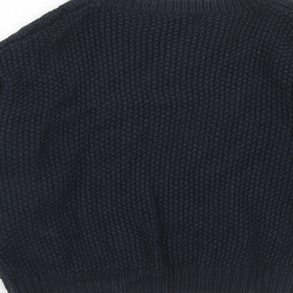 Louche Womens Blue Round Neck Acrylic Pullover Jumper Size 10
