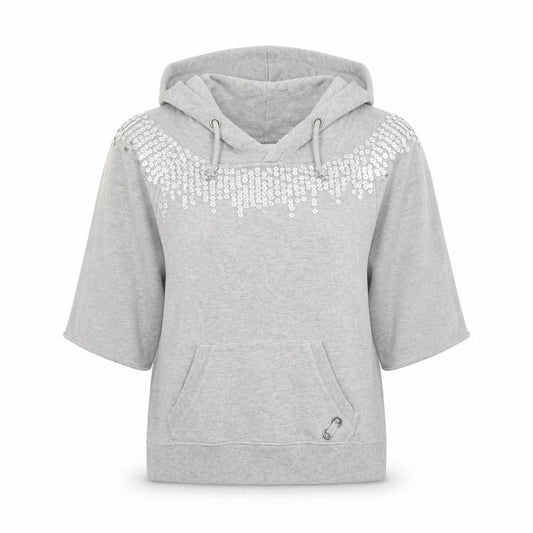 Tennis Womens Grey Cotton Pullover Hoodie Size M Pullover