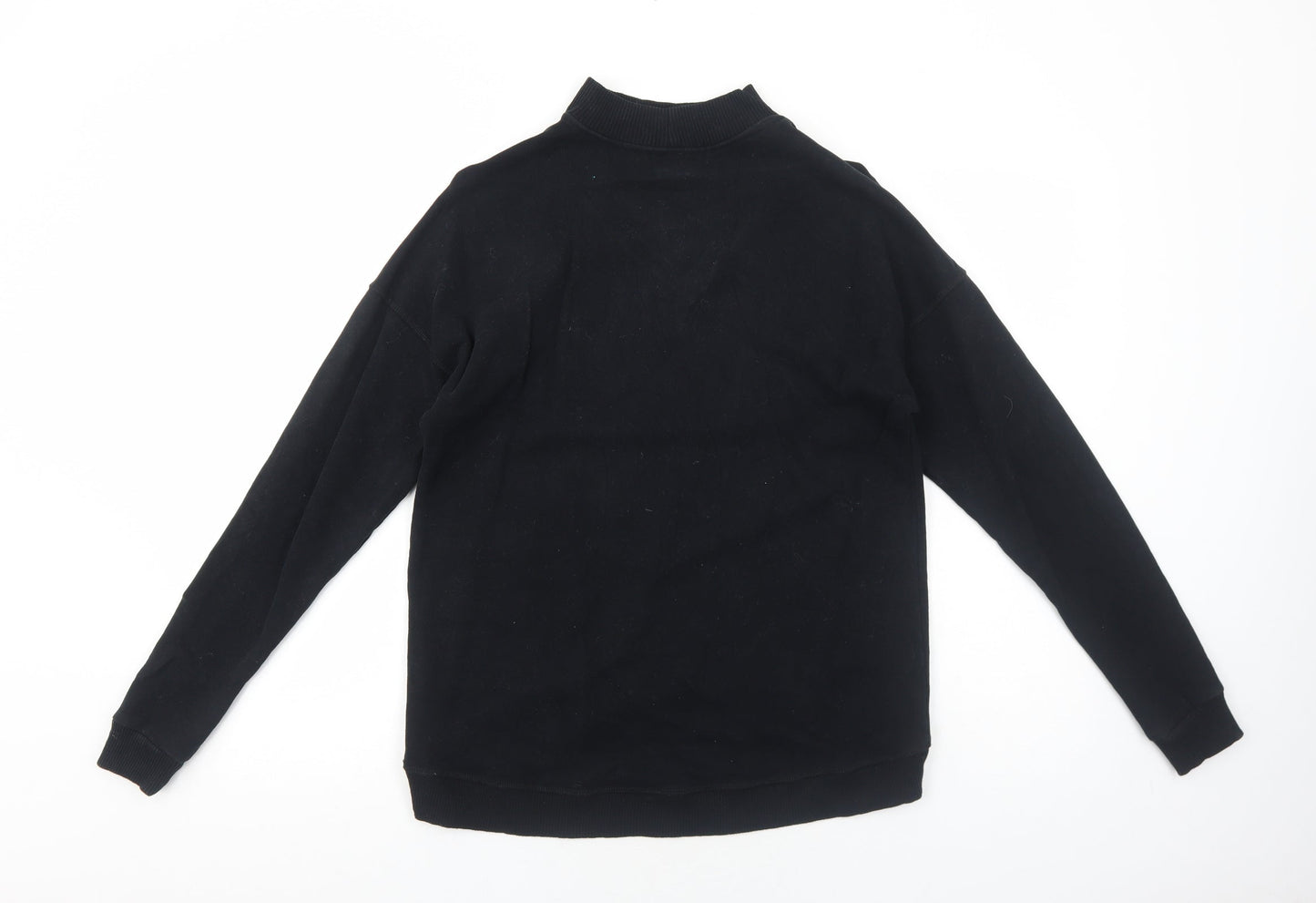 River Island Womens Black Round Neck Cotton Pullover Jumper Size S