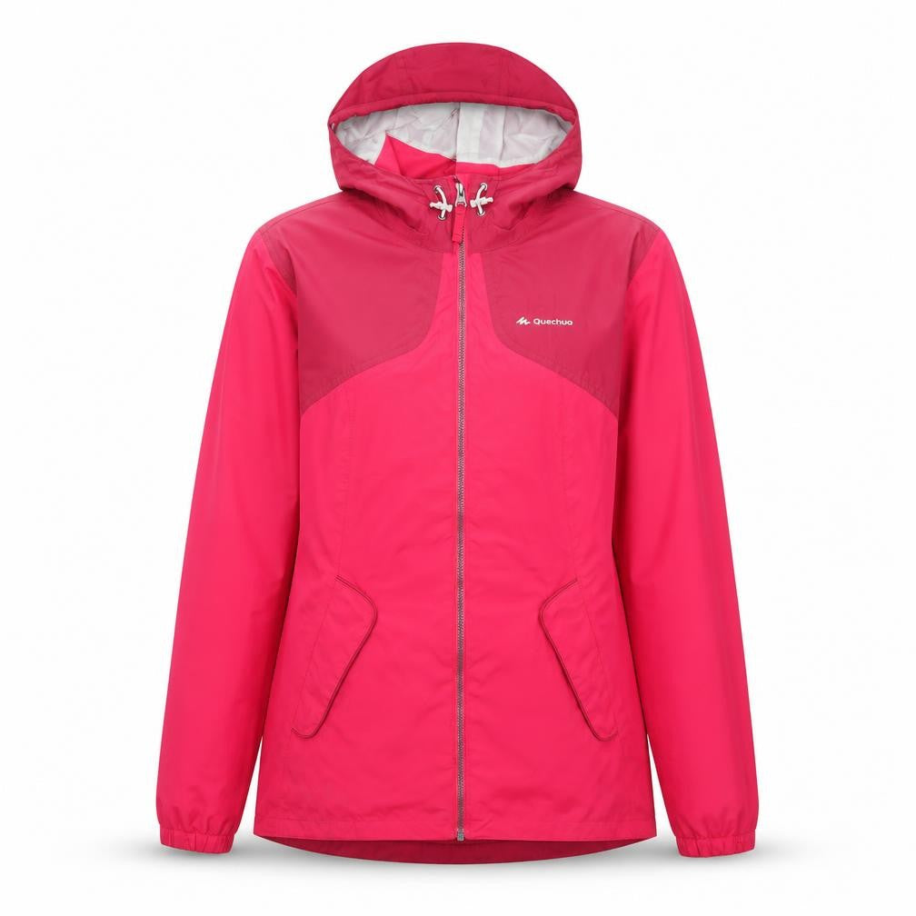 Decathlon Womens Pink Windbreaker Coat Size L Zip