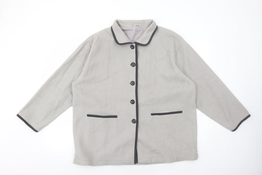Preworn Womens Grey Jacket Size L Button
