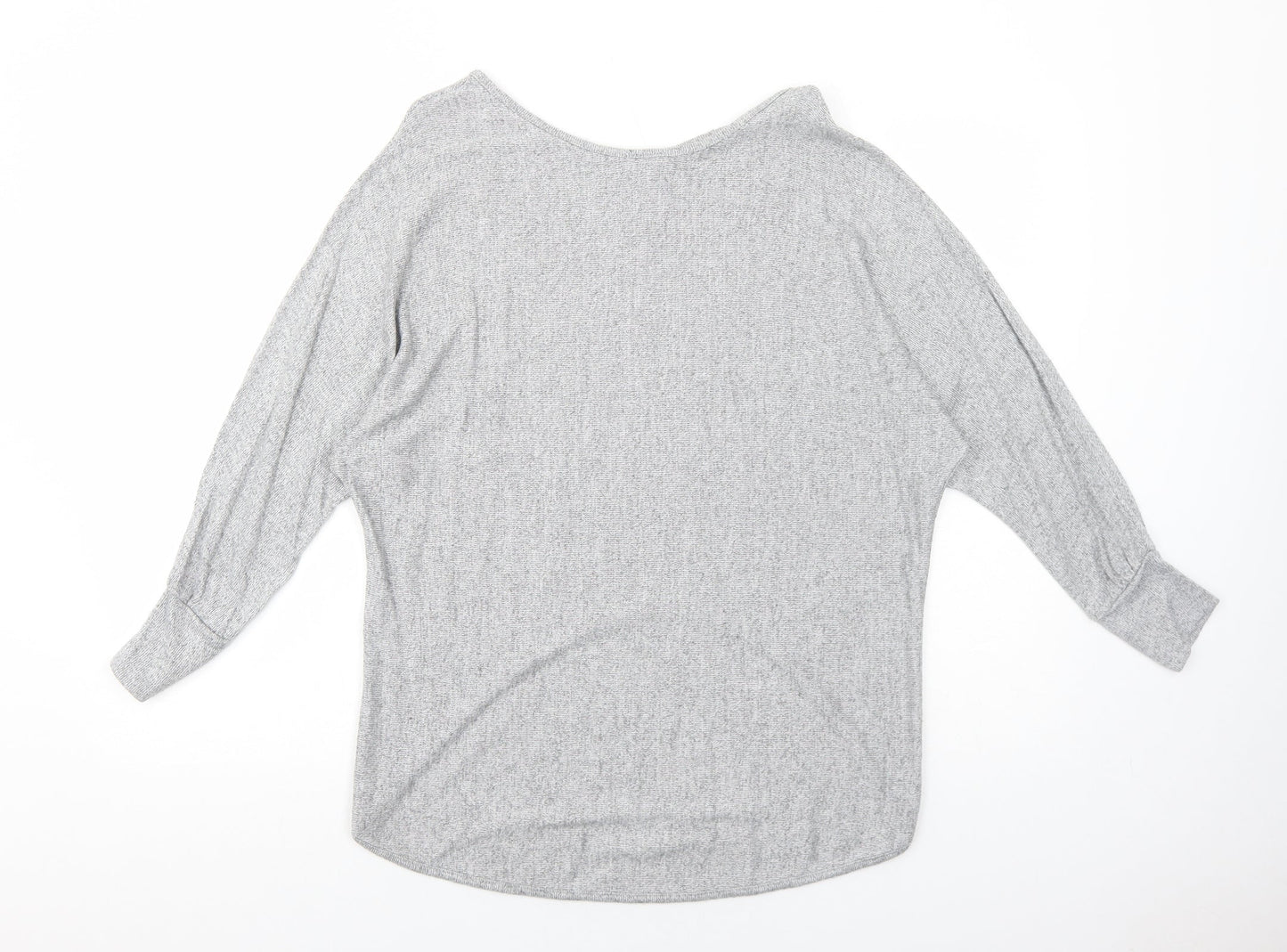 Izabel London Womens Grey Viscose Basic Blouse Size 10 Round Neck