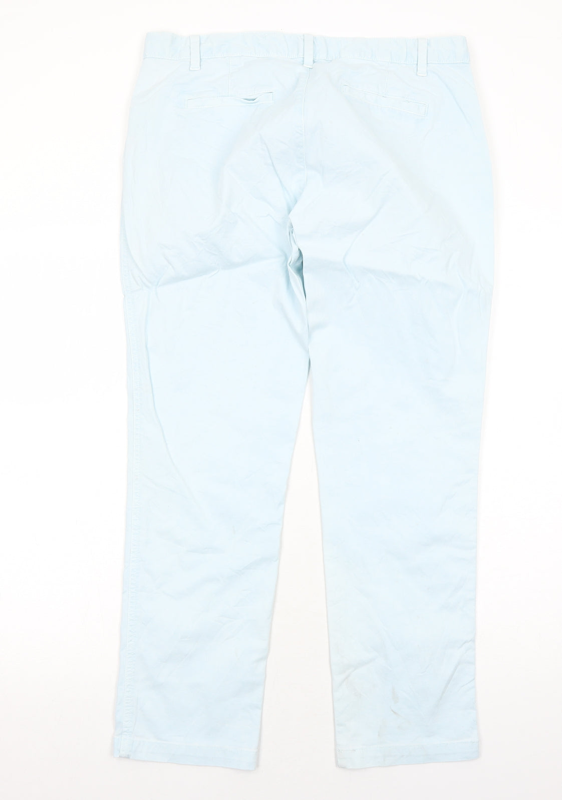 Gap Womens Blue Cotton Trousers Size 10 Regular Zip