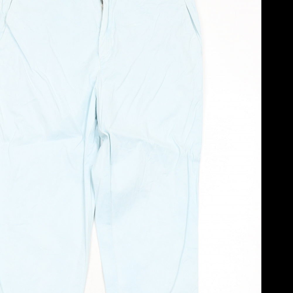 Gap Womens Blue Cotton Trousers Size 10 Regular Zip
