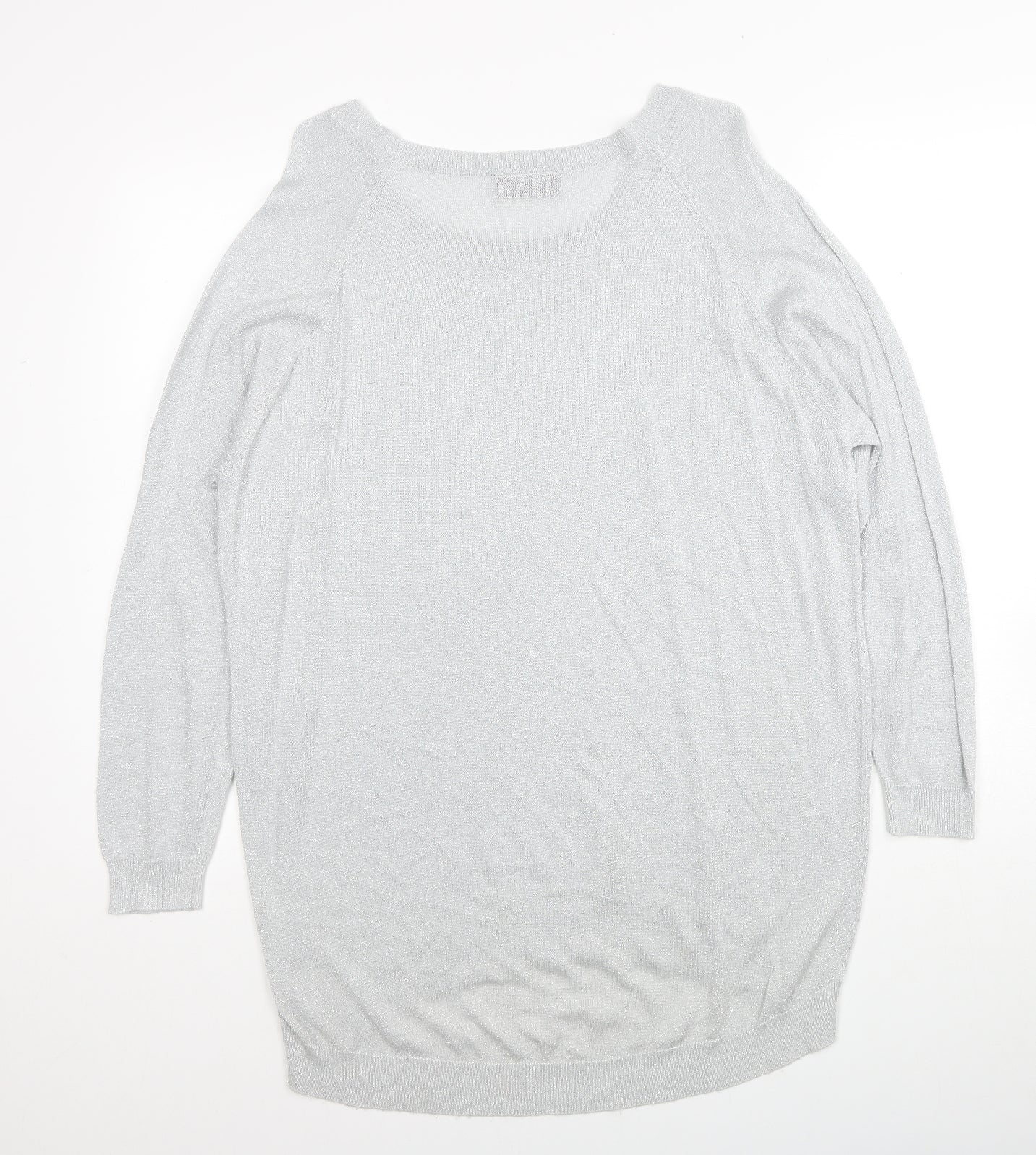 Wallis Womens Grey Boat Neck Polyester Pullover Jumper Size L Pullover