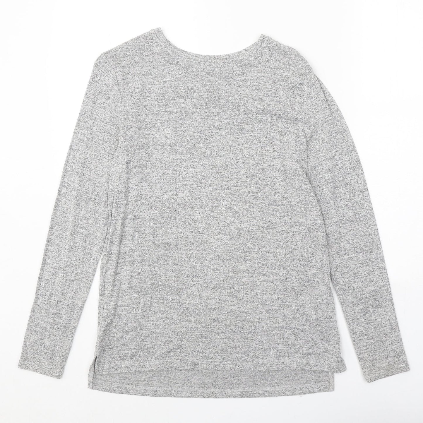 FOREVER 21 Womens Grey Round Neck Acrylic Pullover Jumper Size S