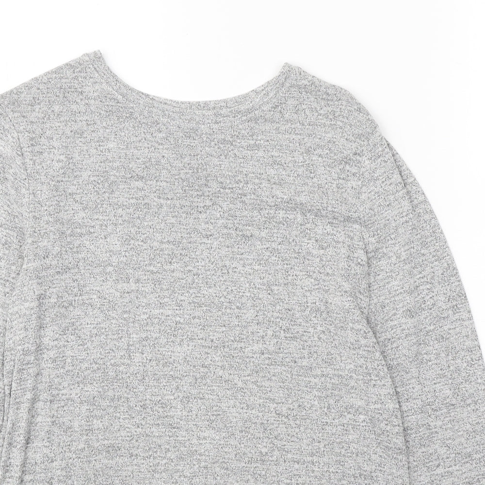 FOREVER 21 Womens Grey Round Neck Acrylic Pullover Jumper Size S