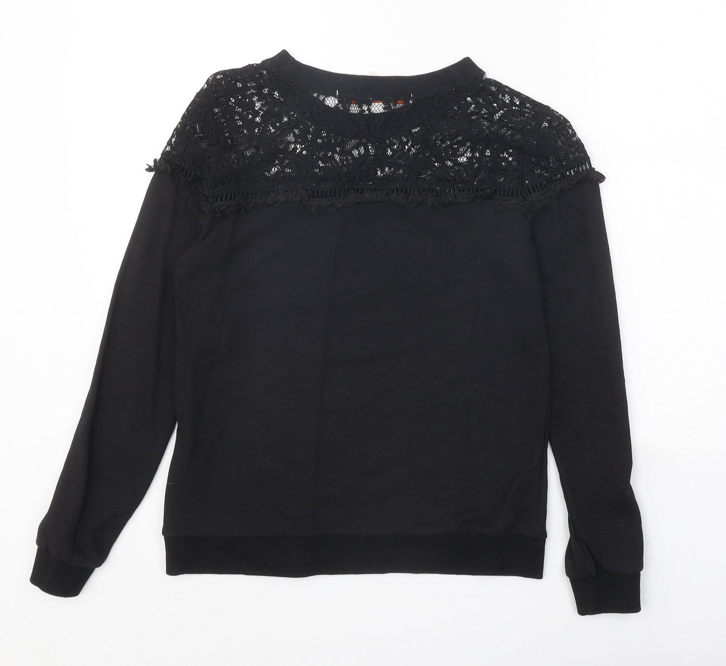 Valley Of The Dolls Womens Black Cotton Pullover Sweatshirt Size 8 Pullover