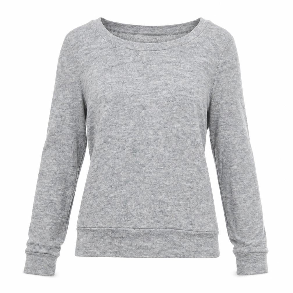 Glamorous Womens Grey Round Neck Acrylic Pullover Jumper Size 8 - Elbow Patches