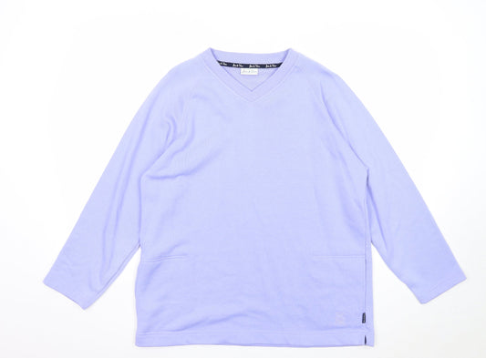 Joie de Vivre Womens Purple Polyester Pullover Sweatshirt Size M Pullover
