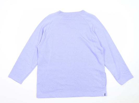 Joie de Vivre Womens Purple Polyester Pullover Sweatshirt Size M Pullover