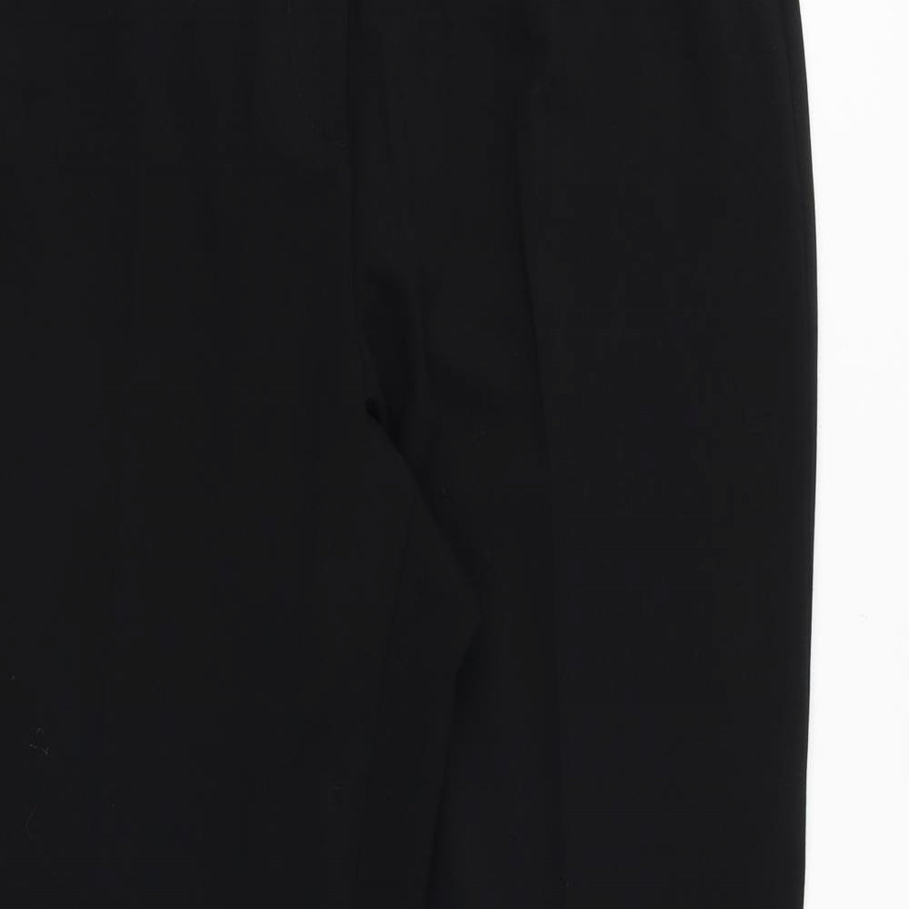 Damart Womens Black Polyester Trousers Size 32 in Regular Button