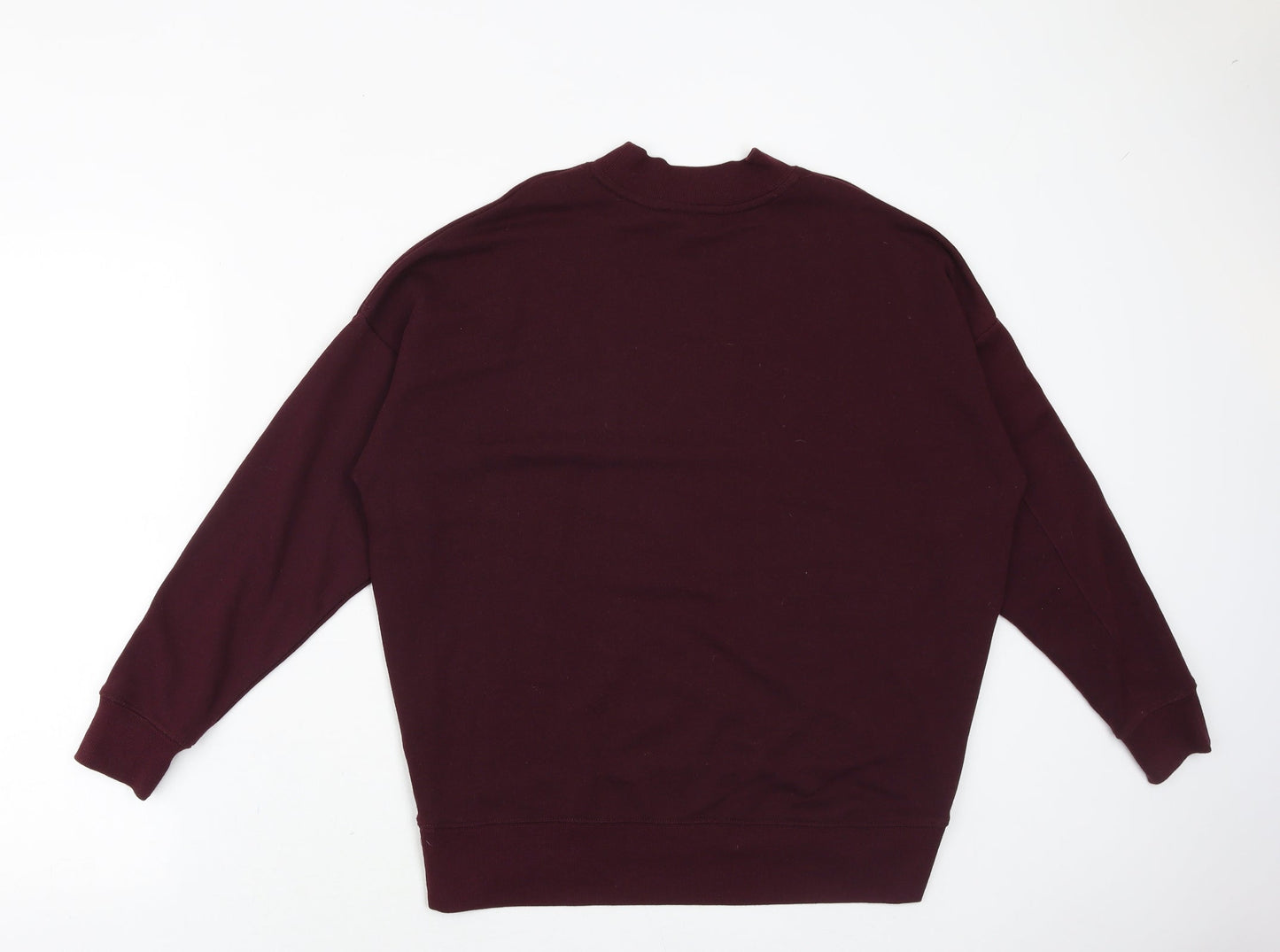 New Look Womens Purple Cotton Pullover Sweatshirt Size 6 Pullover