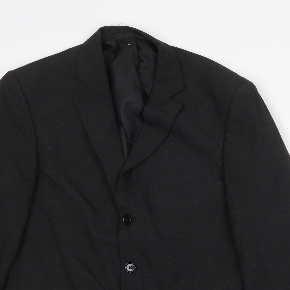Marks and Spencer Mens Grey Polyester Jacket Blazer Size 38 Regular