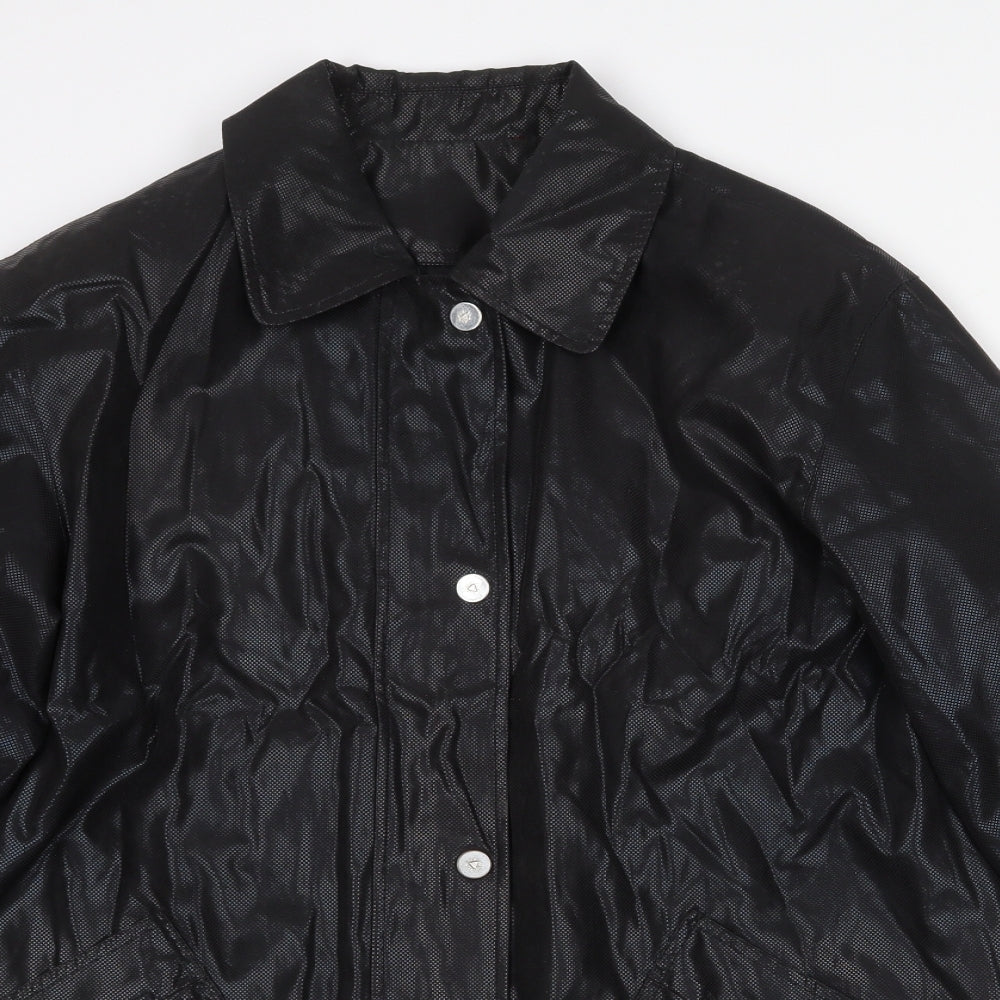 Preworn Womens Black Jacket Size 12 Zip