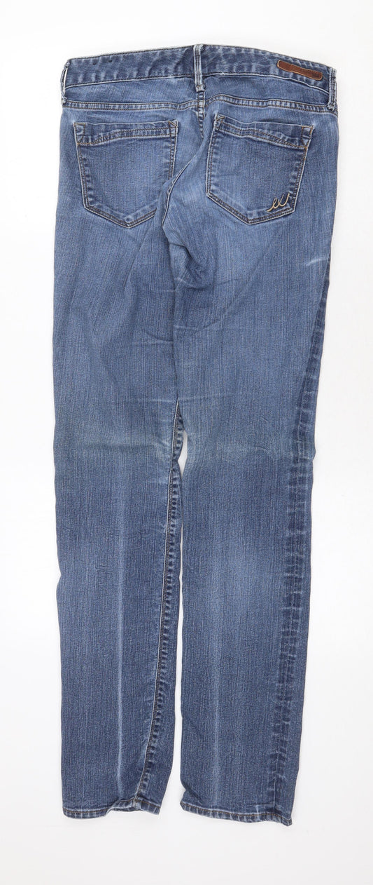 Express Jeans Womens Blue Cotton Straight Jeans Size 32 in Regular Zip