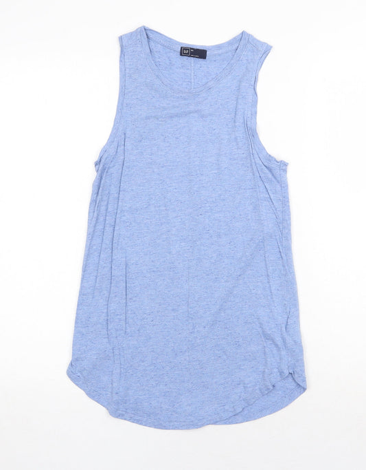 Gap Mens Blue Viscose T-Shirt Size XS Round Neck