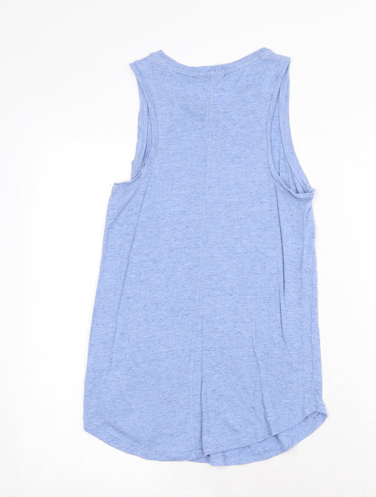 Gap Mens Blue Viscose T-Shirt Size XS Round Neck