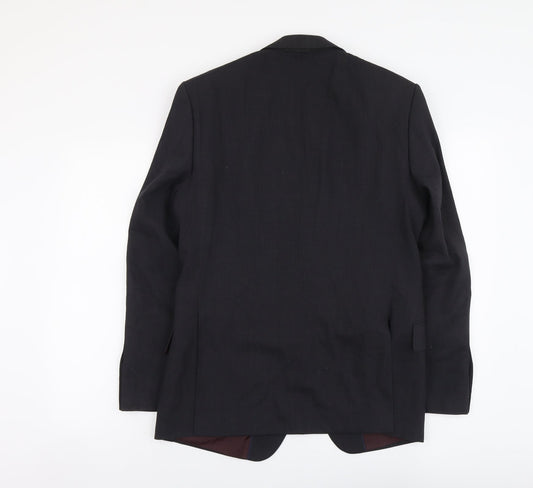 Marks and Spencer Mens Grey Wool Jacket Blazer Size M Regular