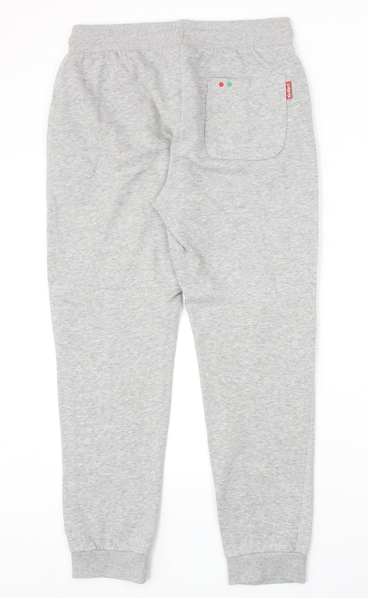 Kickers Womens Grey Cotton Sweatpants Trousers Size 10 Regular Drawstring
