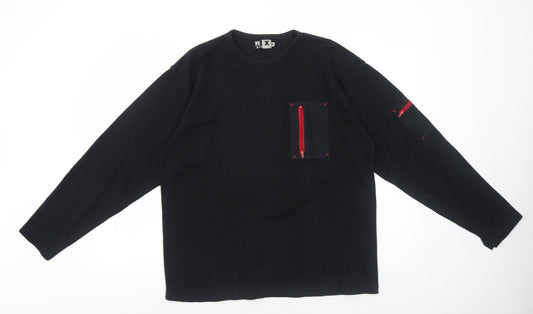 MX Active Mens Black Polyester Pullover Sweatshirt Size M