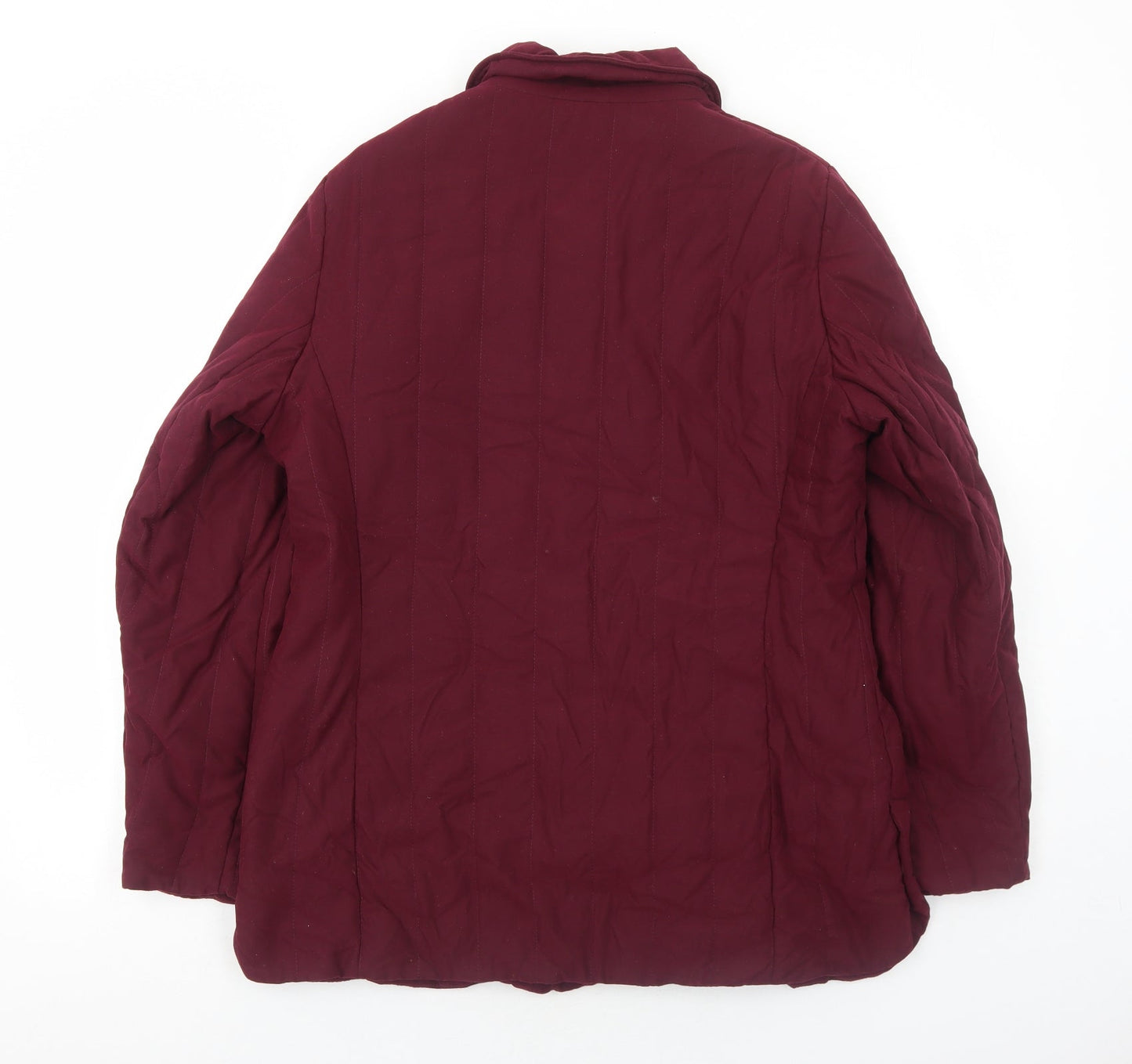 Marks and Spencer Womens Red Jacket Coat Size 14 Snap