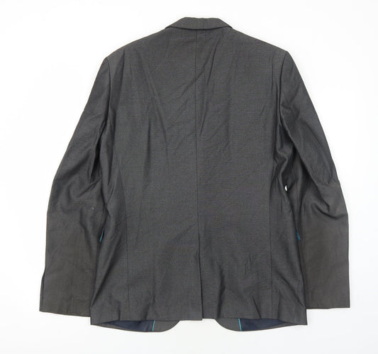 Marks and Spencer Mens Grey Polyester Jacket Suit Jacket Size 40 Regular