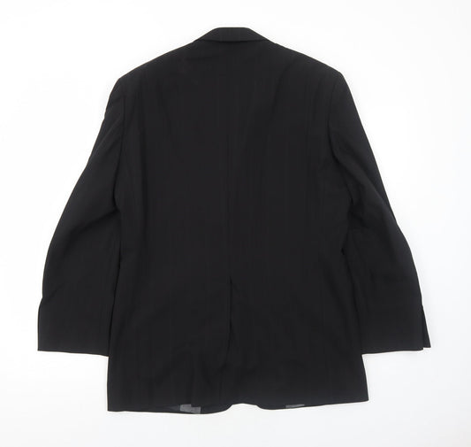 NEXT Mens Black Polyester Jacket Blazer Size 40 Regular