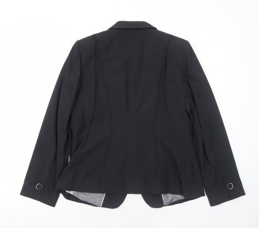 Marks and Spencer Womens Grey Polyester Jacket Blazer Size 16