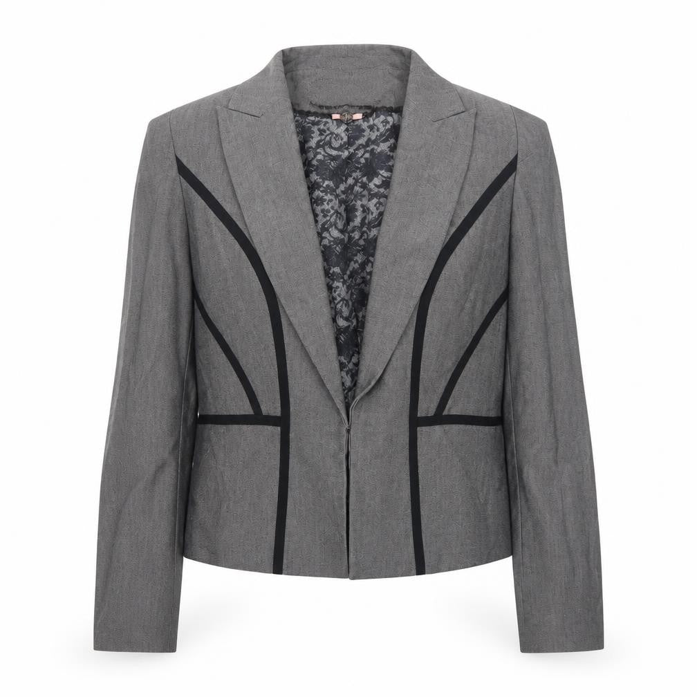 Marks and Spencer Womens Grey Polyester Jacket Blazer Size 12