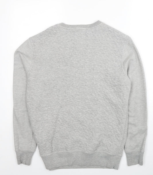 Open Mens Grey Cotton Pullover Sweatshirt Size S