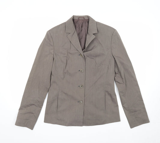 Sisley Womens Grey Jacket Blazer Size 14 Button