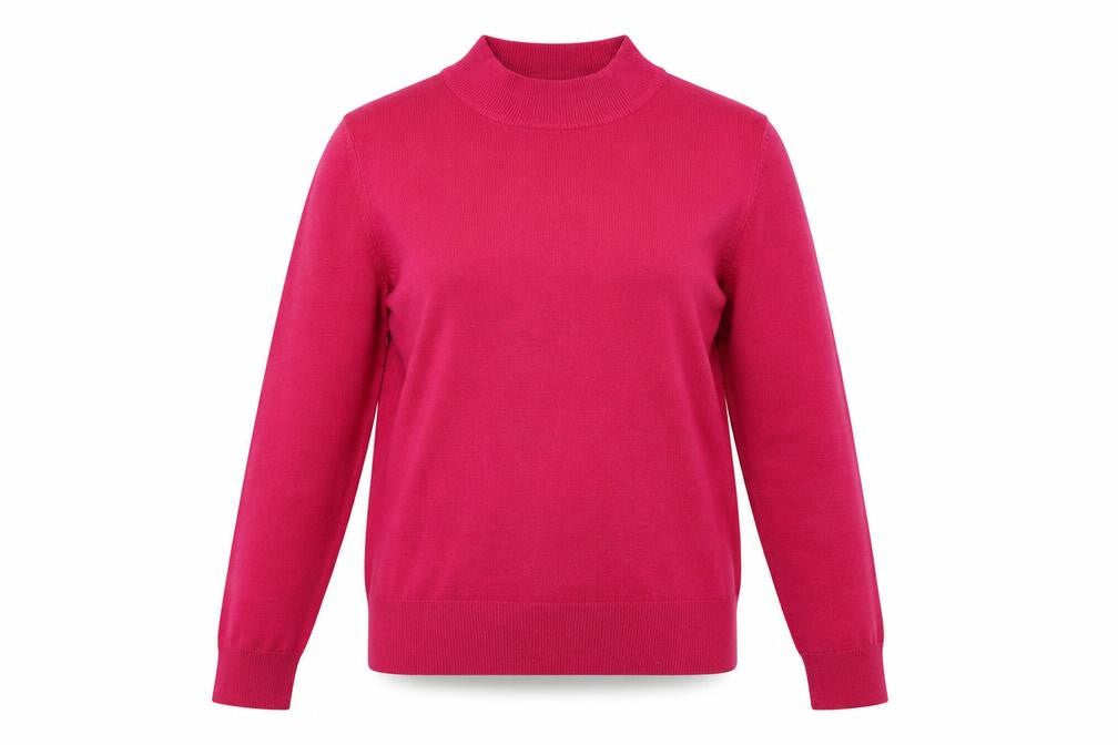 Marks and Spencer Womens Pink Mock Neck Acrylic Pullover Jumper Size 10