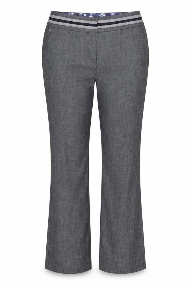 Marks and Spencer Womens Grey Polyester Trousers Size 16 Regular Zip