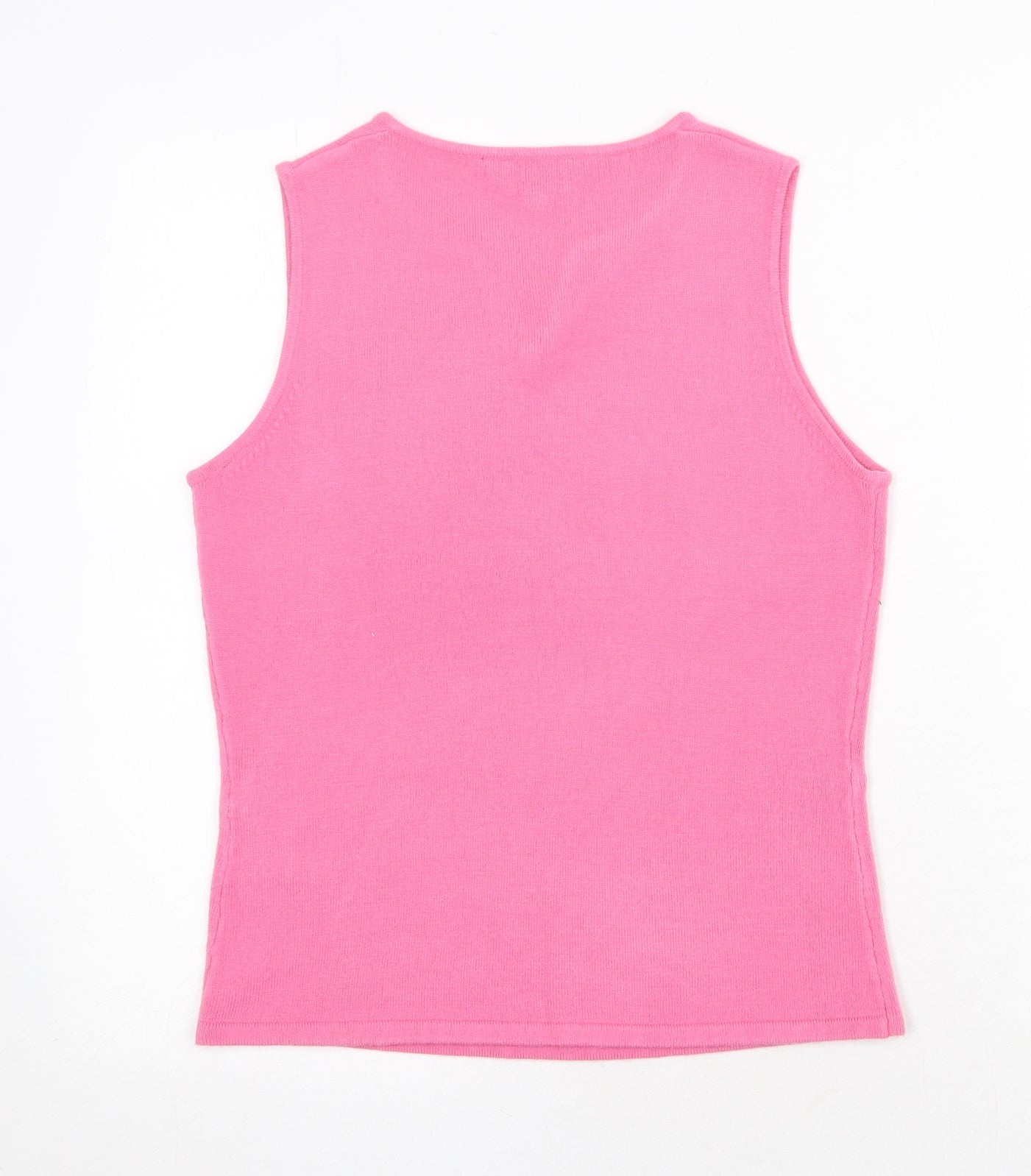 Paramour Womens Pink Acrylic Jersey Tank Size M V-Neck