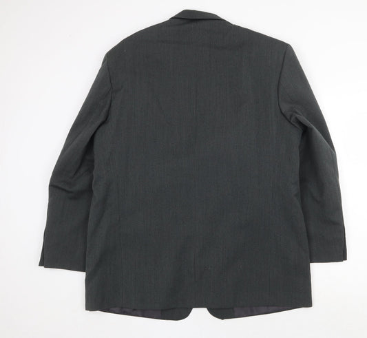 Victoria Mens Grey Polyester Jacket Suit Jacket Size 44 Regular