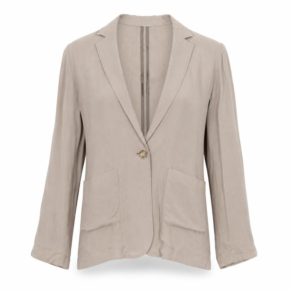 Marks & Spencer Womens Beige Jacket Blazer Size 8 Button