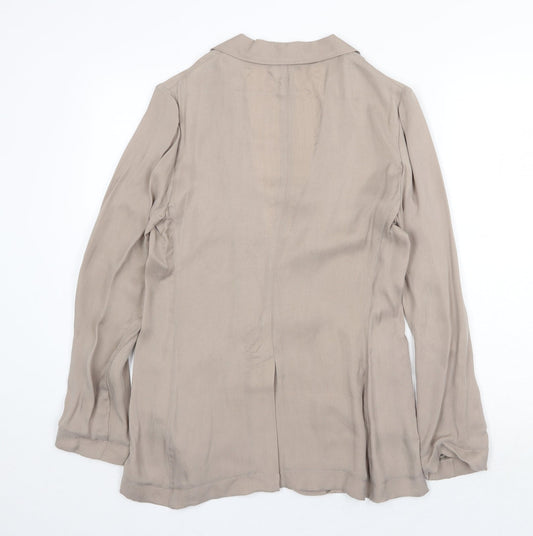 Marks and Spencer Womens Beige Jacket Blazer Size 8 Button