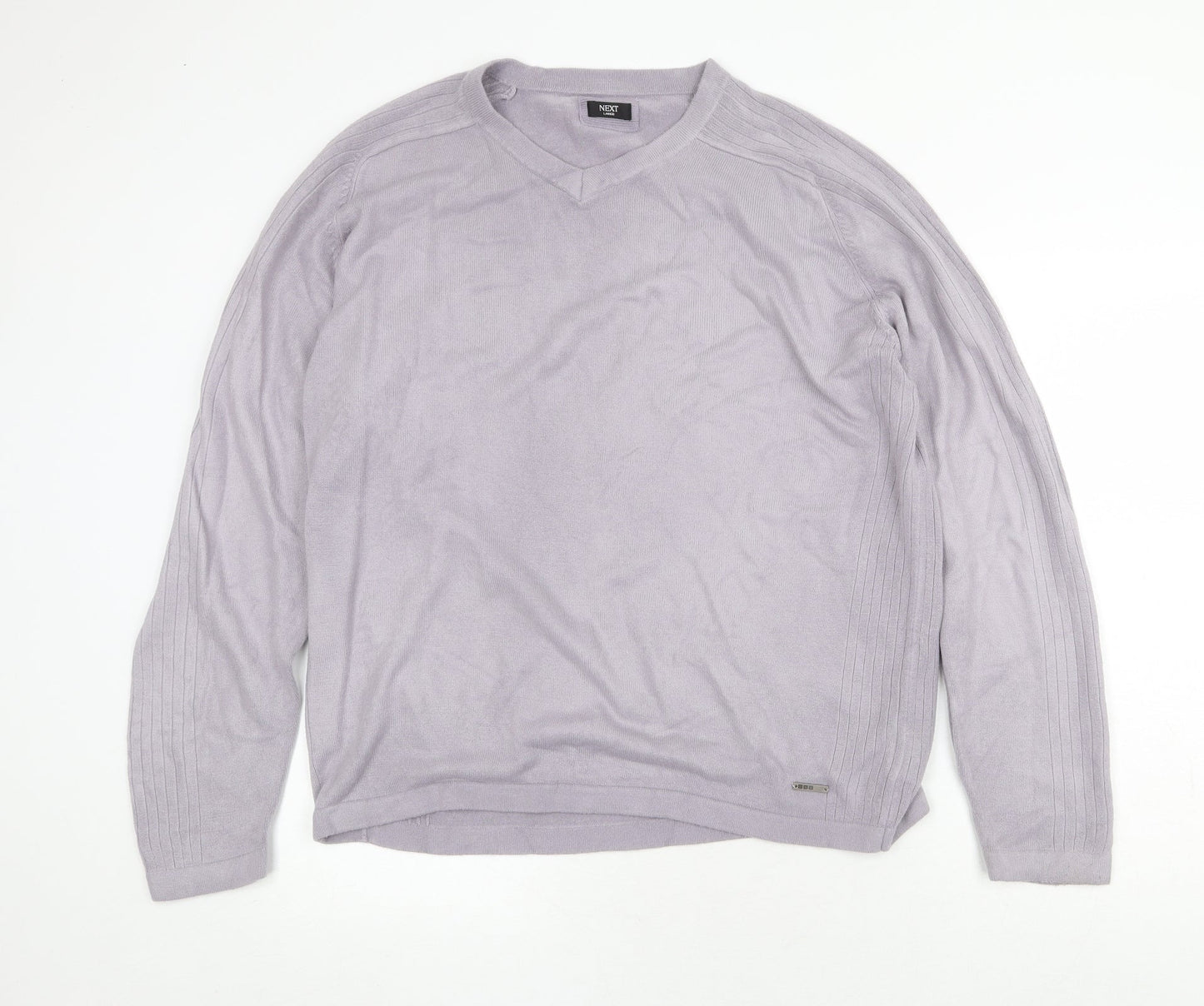 NEXT Mens Purple Acrylic Pullover Sweatshirt Size L